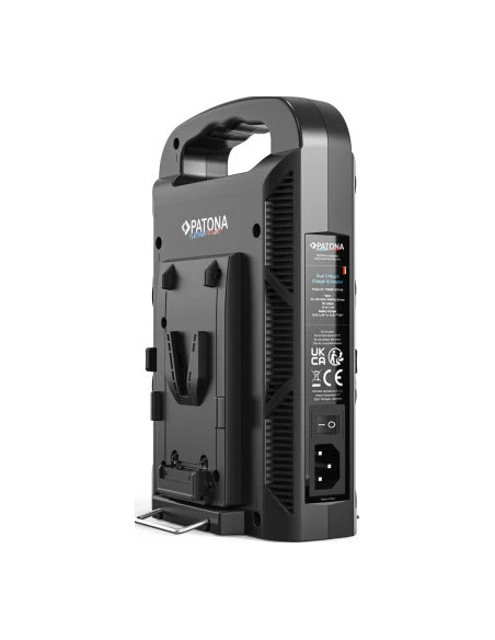 Platinum 2-channel charger for V-Mount 6A * 2 USB-C: PD100W Out including 4-pin XLR cable