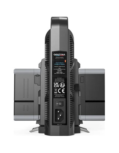 Platinum 2-channel charger for V-Mount 6A * 2 USB-C: PD100W Out including 4-pin XLR cable