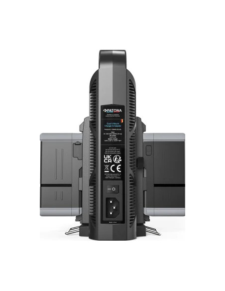 Platinum 2-channel charger for V-Mount 6A * 2 USB-C: PD100W Out including 4-pin XLR cable