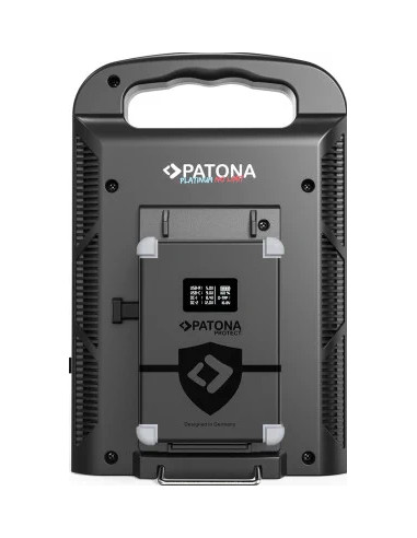 Platinum 2-channel charger for V-Mount 6A * 2 USB-C: PD100W Out including 4-pin XLR cable