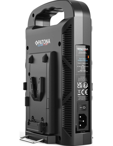 Platinum 2-channel charger for V-Mount 6A * 2 USB-C: PD100W Out including 4-pin XLR cable