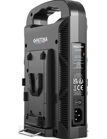 Platinum 2-channel charger for V-Mount 6A * 2 USB-C: PD100W Out including 4-pin XLR cable