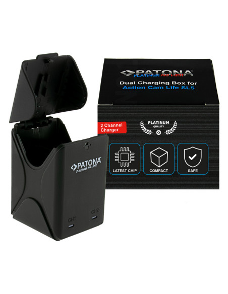 Double battery charger for Action Cam Life SL5