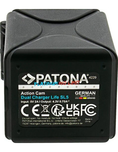 Double battery charger for Action Cam Life SL5