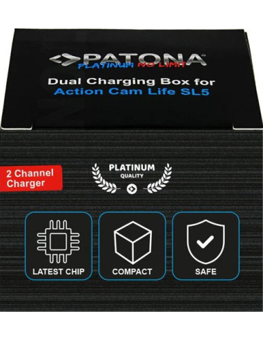 Double battery charger for Action Cam Life SL5