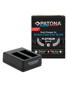 PATONA Platinum Dual Charger for beaty PATONA Action Cam SL3 and SL4