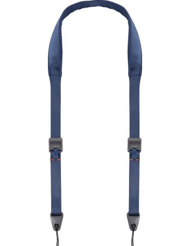Shoulder strap for camera with blue release
