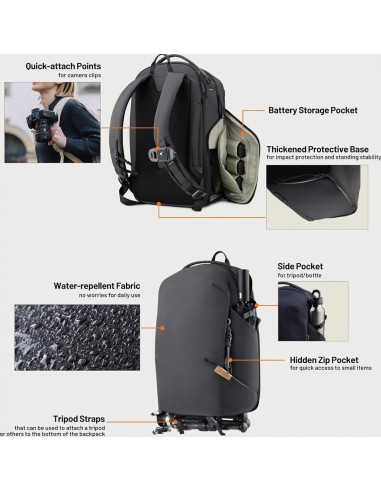 Onego Lite Backpack Matte Black 16Lt