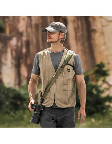 Strap Pro Wilderness Green - shoulder strap with quick-scroll system