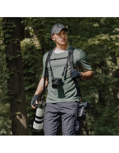 Strap Master Wilderness Green Room - Double shoulder strap with quick-scroll system