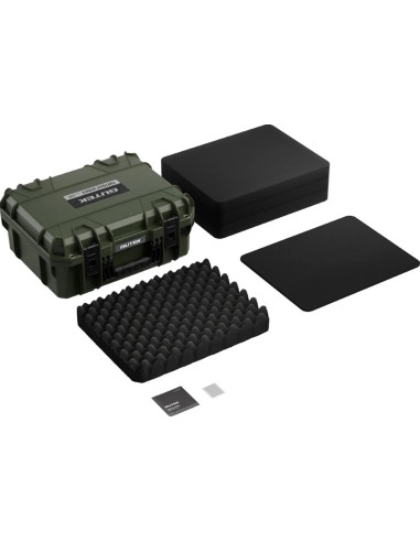Tortoise T-230 Rigid suitcase with sponge and wheels - Olive green