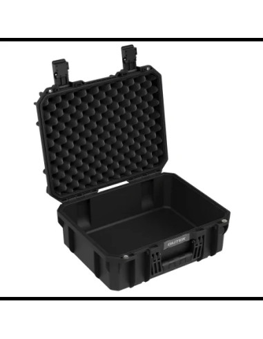 Tortoise T-230 Rigid suitcase with sponge and wheel compartment - black
