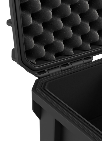 Tortoise T-230 Rigid suitcase with sponge and wheel compartment - black