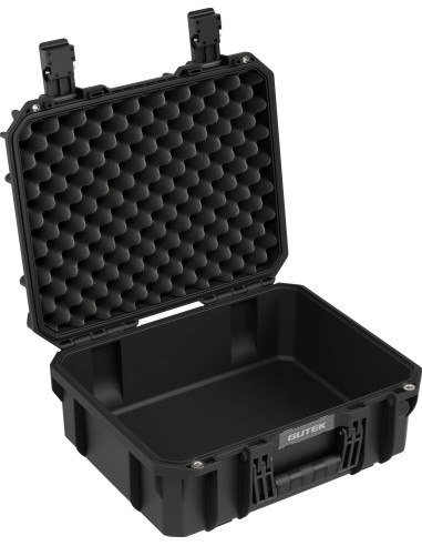 Tortoise T-230 Rigid suitcase with sponge and wheel compartment - black