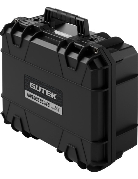 Tortoise T-230 Rigid suitcase with sponge and wheel compartment - black
